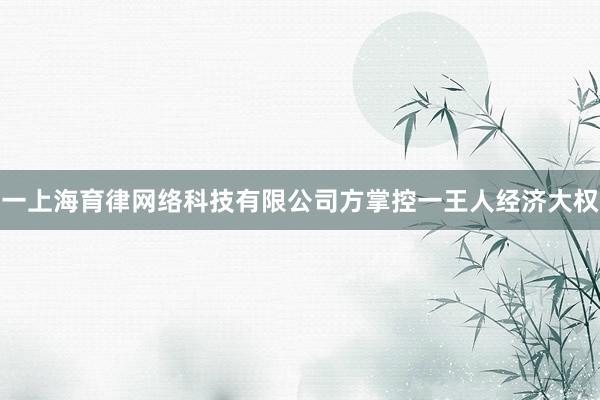 一上海育律网络科技有限公司方掌控一王人经济大权